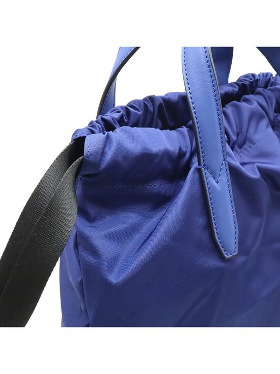 Fendi Logo Face Drawstring Backpack Nylon Leather Navy Blue Multicolor main image 4